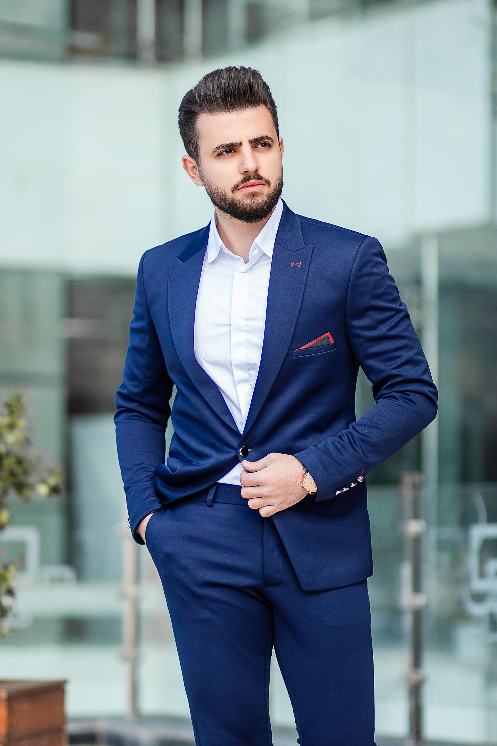 Alternate view of the navy suit