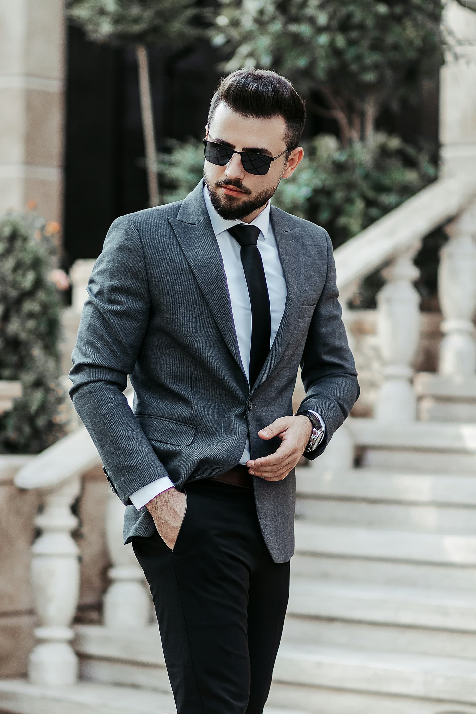Alternate view of the bandhgala suit